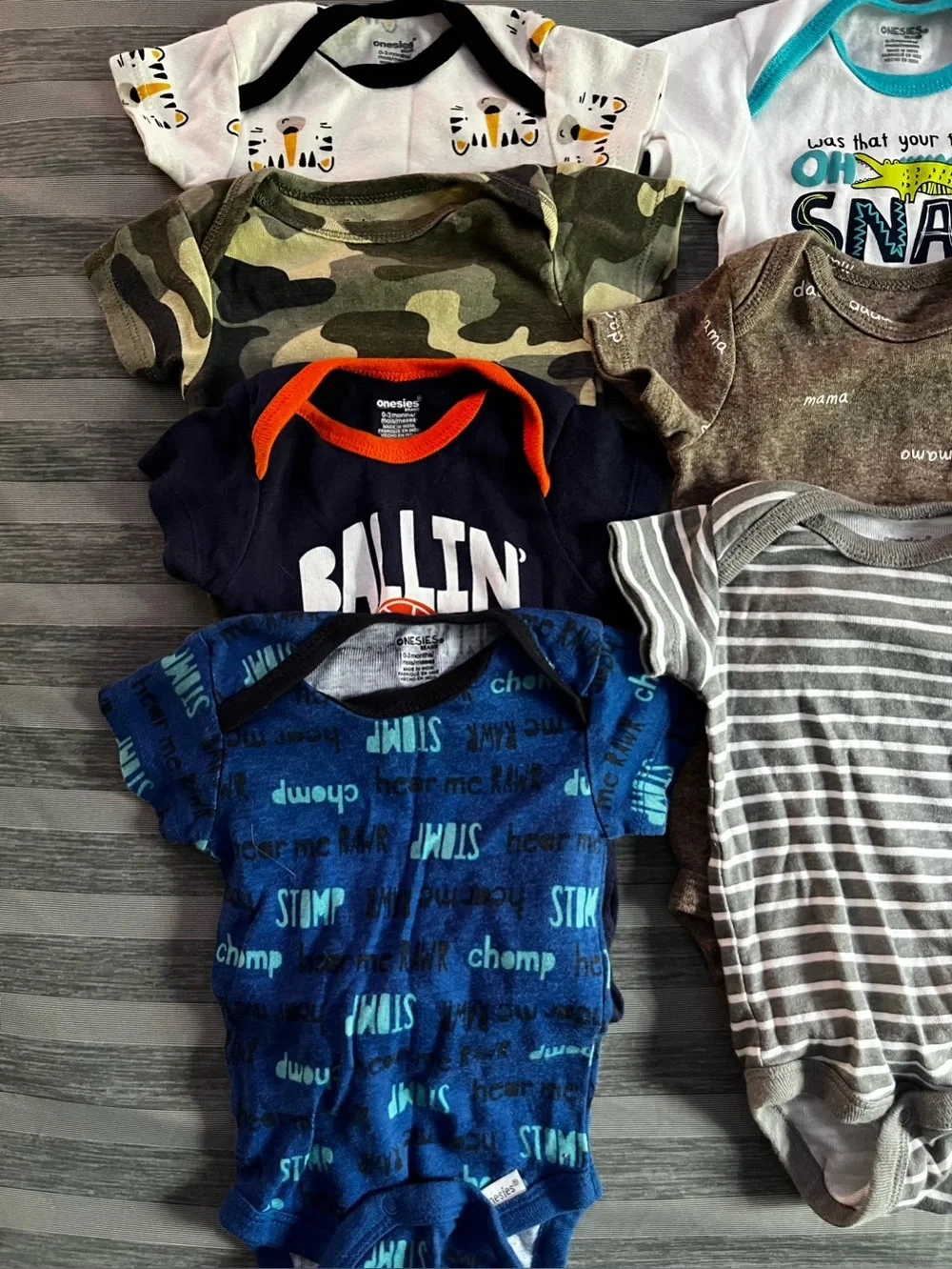 0-3 M Various Baby One-Piece Bodysuits - Assorted Prints and Solids